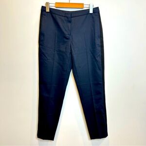Rag & Bone Navy Blue Wool Slim Ankle Trousers Pants Tuxedo stripe